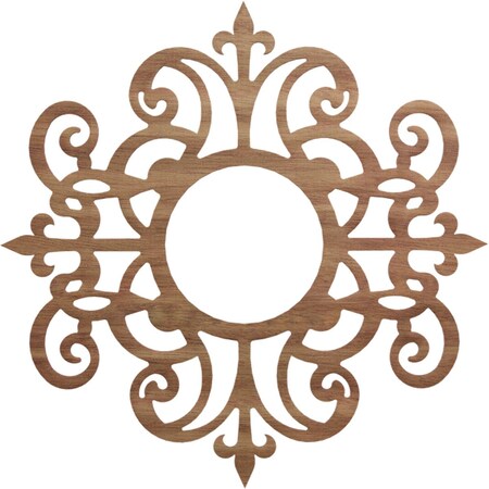 Ekena Millwork Dijon Wood Fretwork Pierced Ceiling Medallion, Walnut, 32"OD x 10 3/8"ID x 3/8"T CMWP32X32X0375DIWA